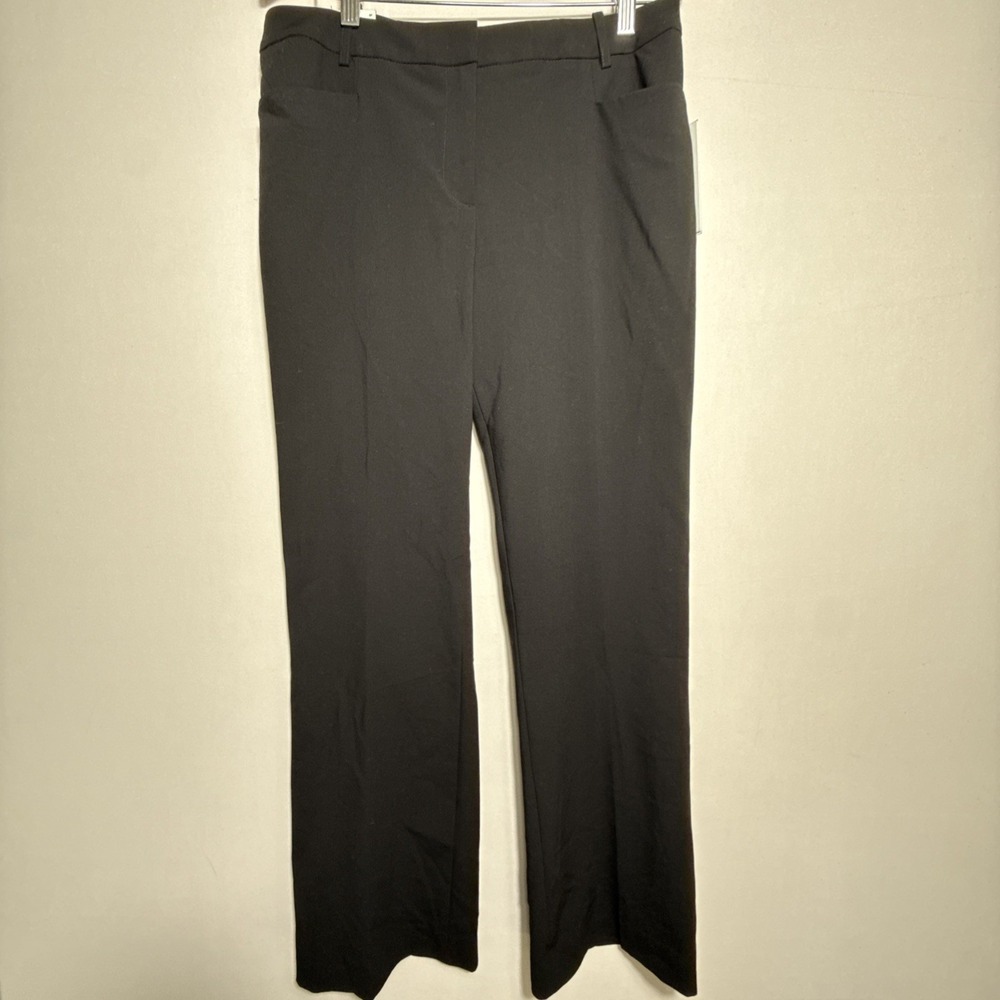DKNY Women's Sullivan St. Slash Pocket Fit Flare Dress Pant Black Petite 8